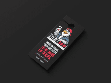 Full Page StreetDrop door hanger sample